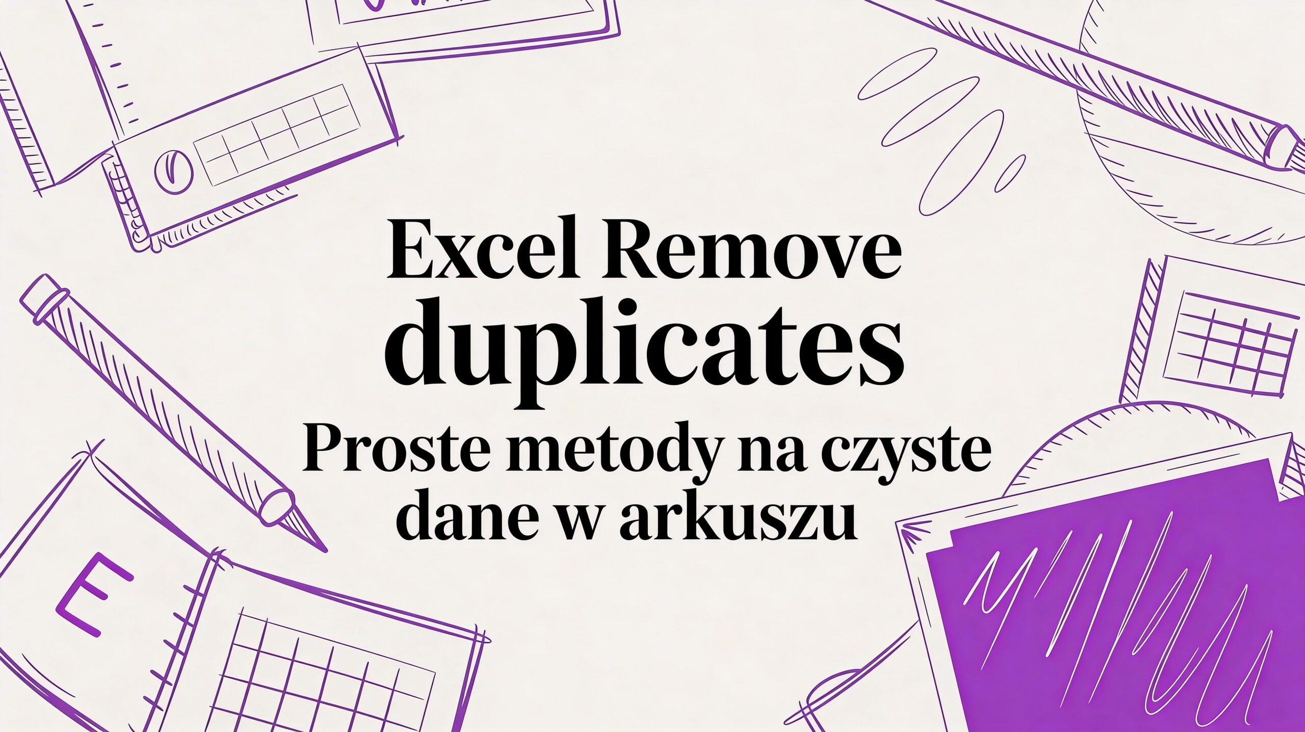 Excel remove duplicates proste metody na czyste dane w arkuszu